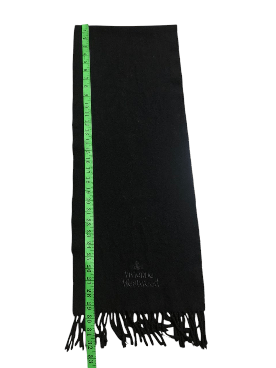 Vivienne Westwood 💥Vivienne Westwood Embroidered Logo Wool Black Muffler Size ONE SIZE - 8 Thumbnail