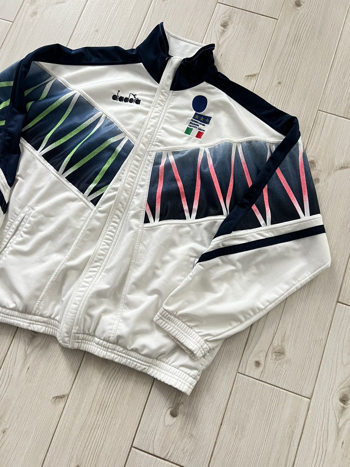Diadora 90s 1994 Vintage Diadora Italy Team Zip Up Track Jacket Size US L / EU 52-54 / 3 - 9 Thumbnail