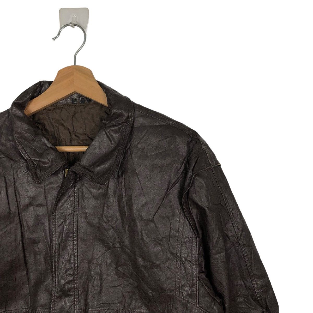 Issey Miyake VINTAGE BOMBER LEATHER JACKET JAPAN ISSEY MIYAKE Size US L / EU 52-54 / 3 - 5 Thumbnail