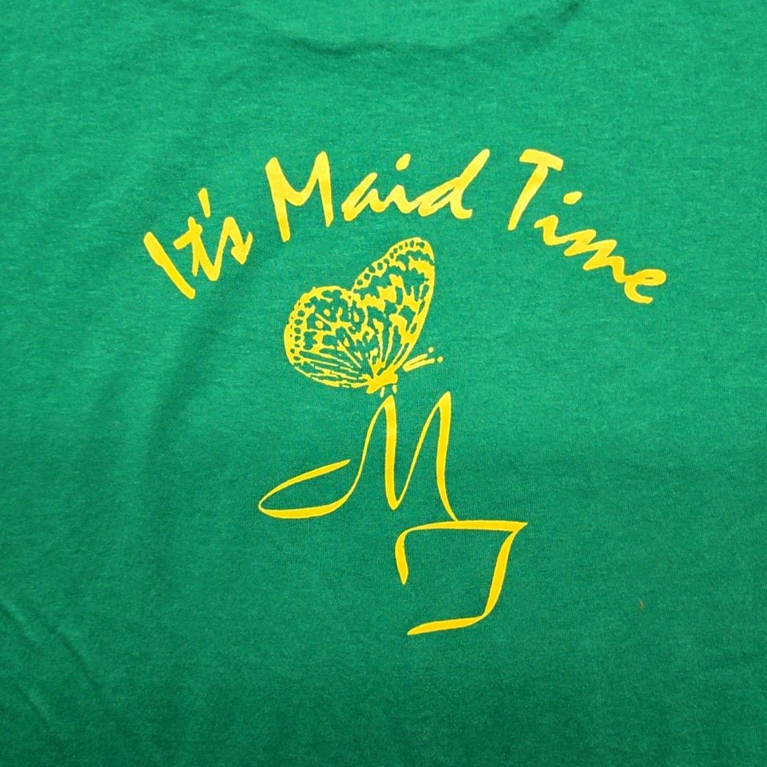 Jerzees Vintage It's Maid Time Tee Graphic Green XL Shirt 90s Size US XL / EU 56 / 4 - 2 Thumbnail