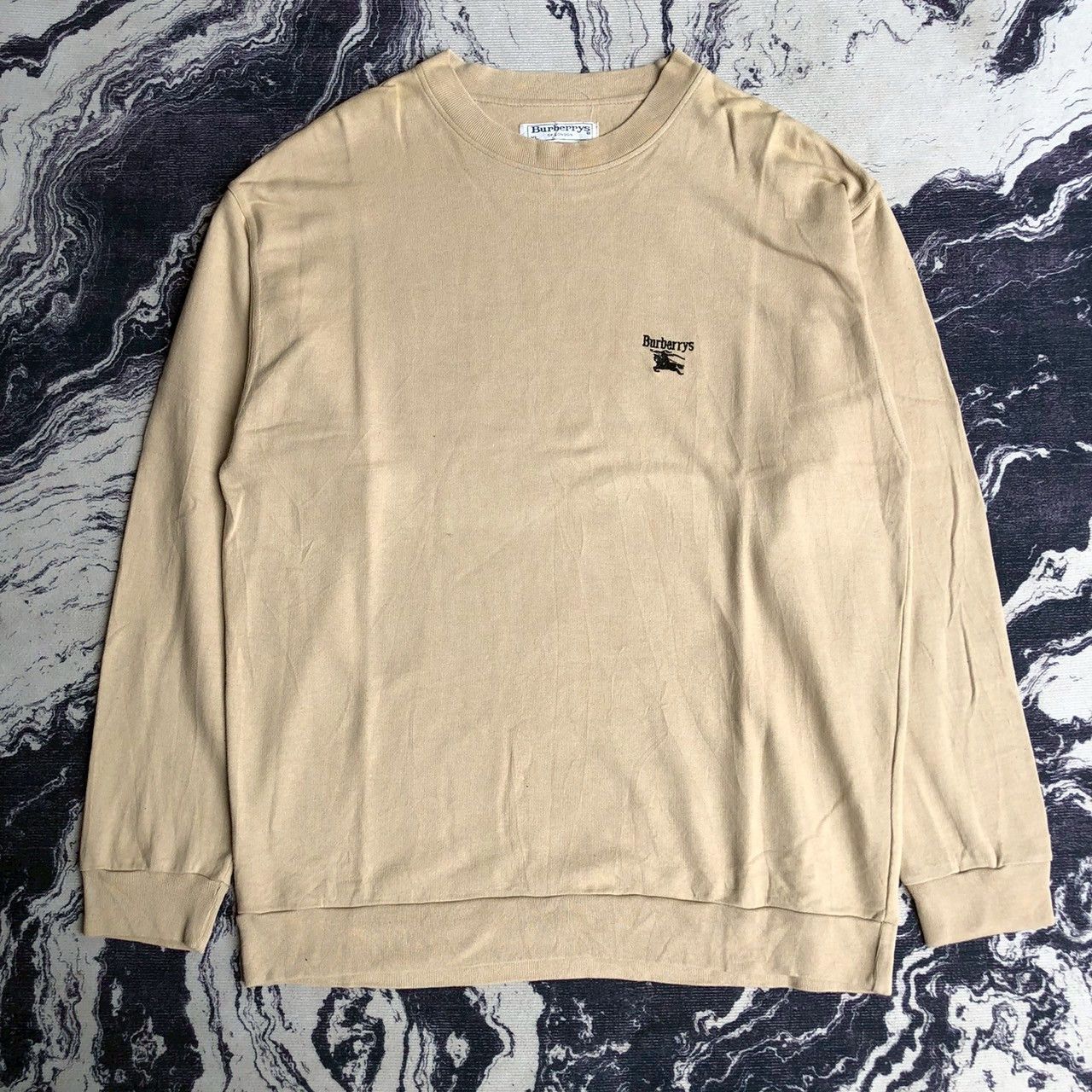 Burberry Vintage 90s Burberrys Embroidered Logo Crewneck Sweatshirt Size US XL / EU 56 / 4 - 1 Thumbnail