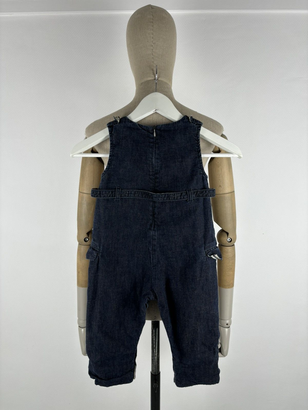 Burberry Unisex Prorsum Logo Nova Check Trim Denim Overalls Bottoms Jeans Jacket Size XXS / US 00 / IT 34 - 4 Thumbnail
