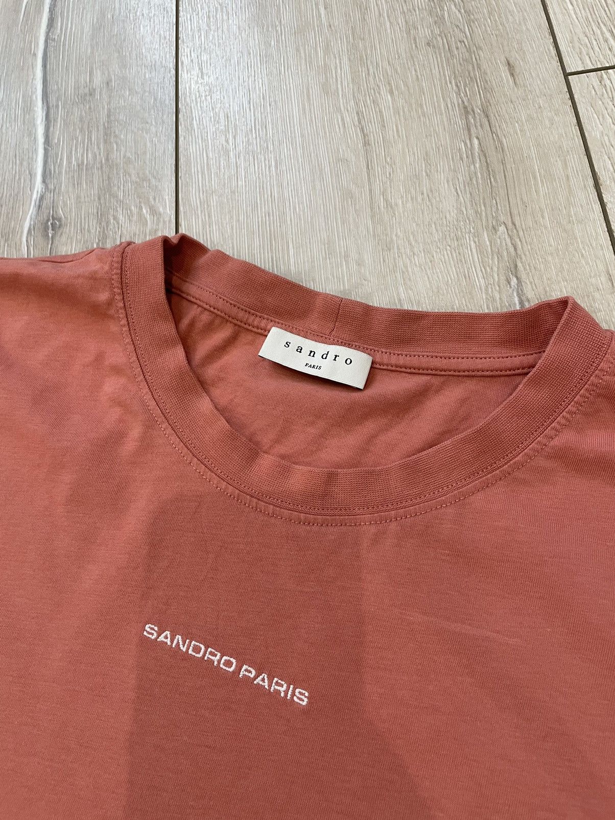 Sandro Mens Sandro Paris T shirt center logo Size US L / EU 52-54 / 3 - 2 Thumbnail