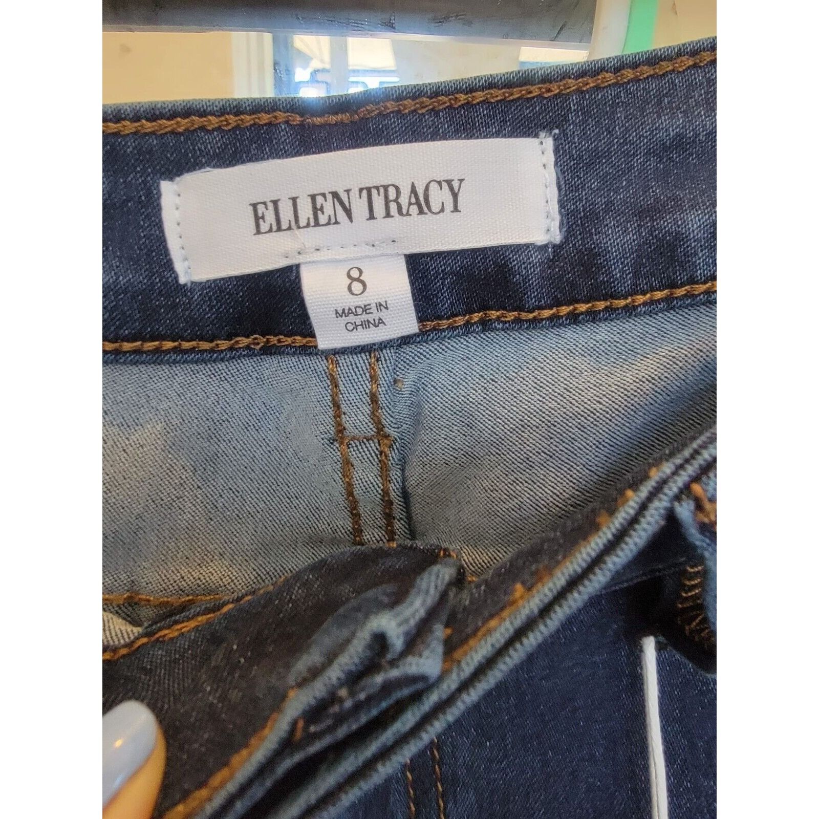 Ellen Tracy ⭐Ellen Tracy Mid Rise Skinny Slim Jeans Size 8 Women Ace Was Size 30" / US 8 / IT 44 - 6 Thumbnail