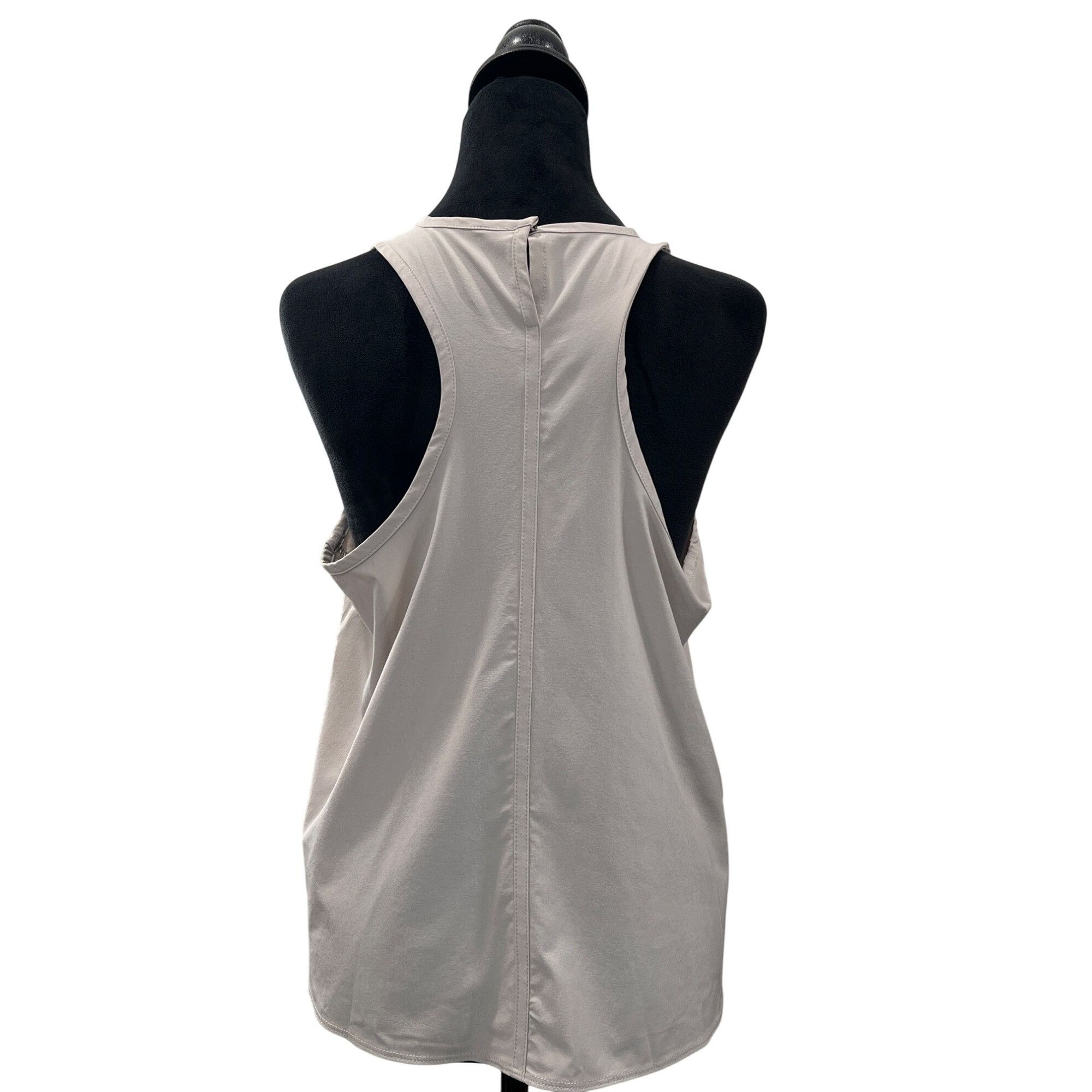 Vuori Vuori Womens Light Beige Racerback Tank Top Loose Fit Active Size M / US 6-8 / IT 42-44 - 4 Thumbnail