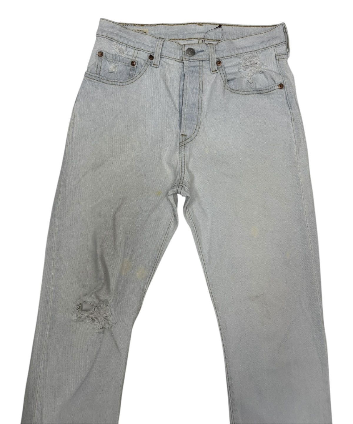 Kapital × Levi's Levis 501 Big E Y2K Straight Leg Cut Distressed Denim Jeans Size US 28 / EU 44 - 5 Thumbnail