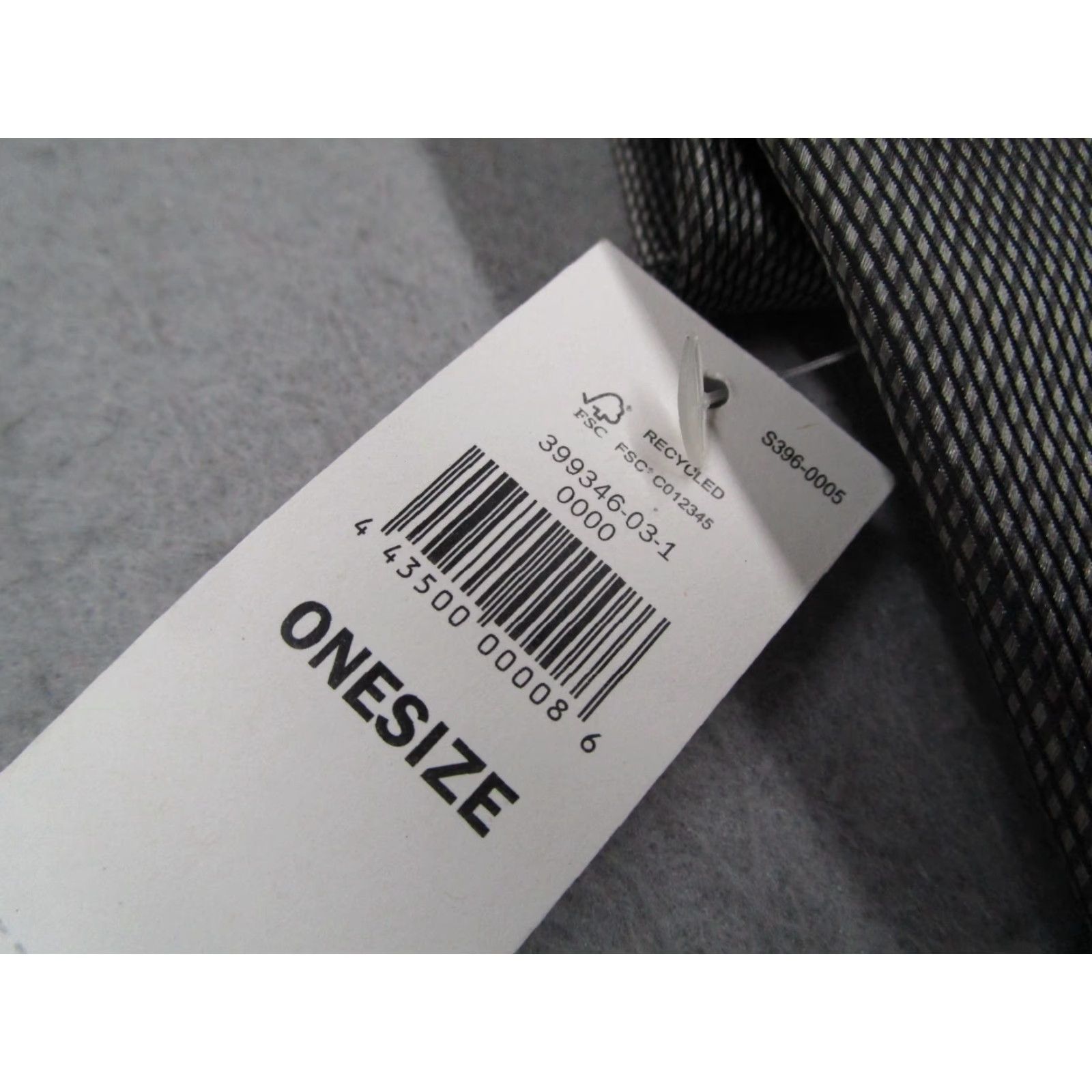 Banana Republic Banana Republic Mens Gray Silk Blend Neck Tie Designer Geometric Abstract - Classic Length 57"-60" Silk Polyester Woven Tie Mens Accessories Size ONE SIZE - 4 Thumbnail