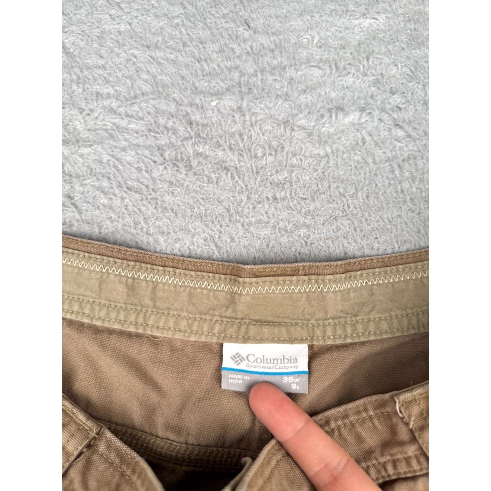 Vintage Columbia Men Shorts Cargo 36 Brown 100% Cotton Duck Fabric 9" Hike Camp Fishing Pockets Zip Cargo Pocket Regular Mens Size US 36 / EU 52 - 7 Thumbnail