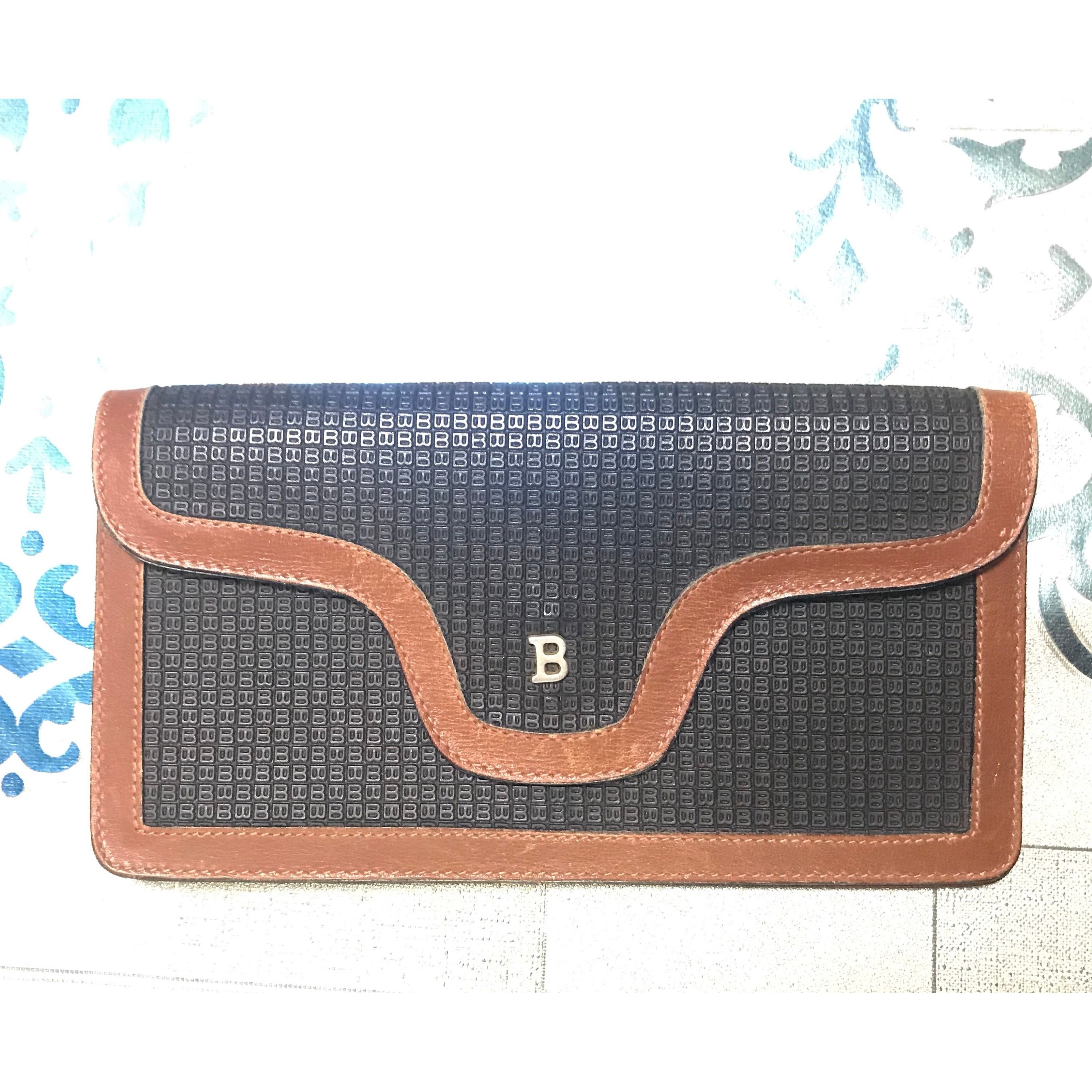 Bally Vintage Bally black and brown wallet with B logo motif. Size ONE SIZE - 7 Thumbnail