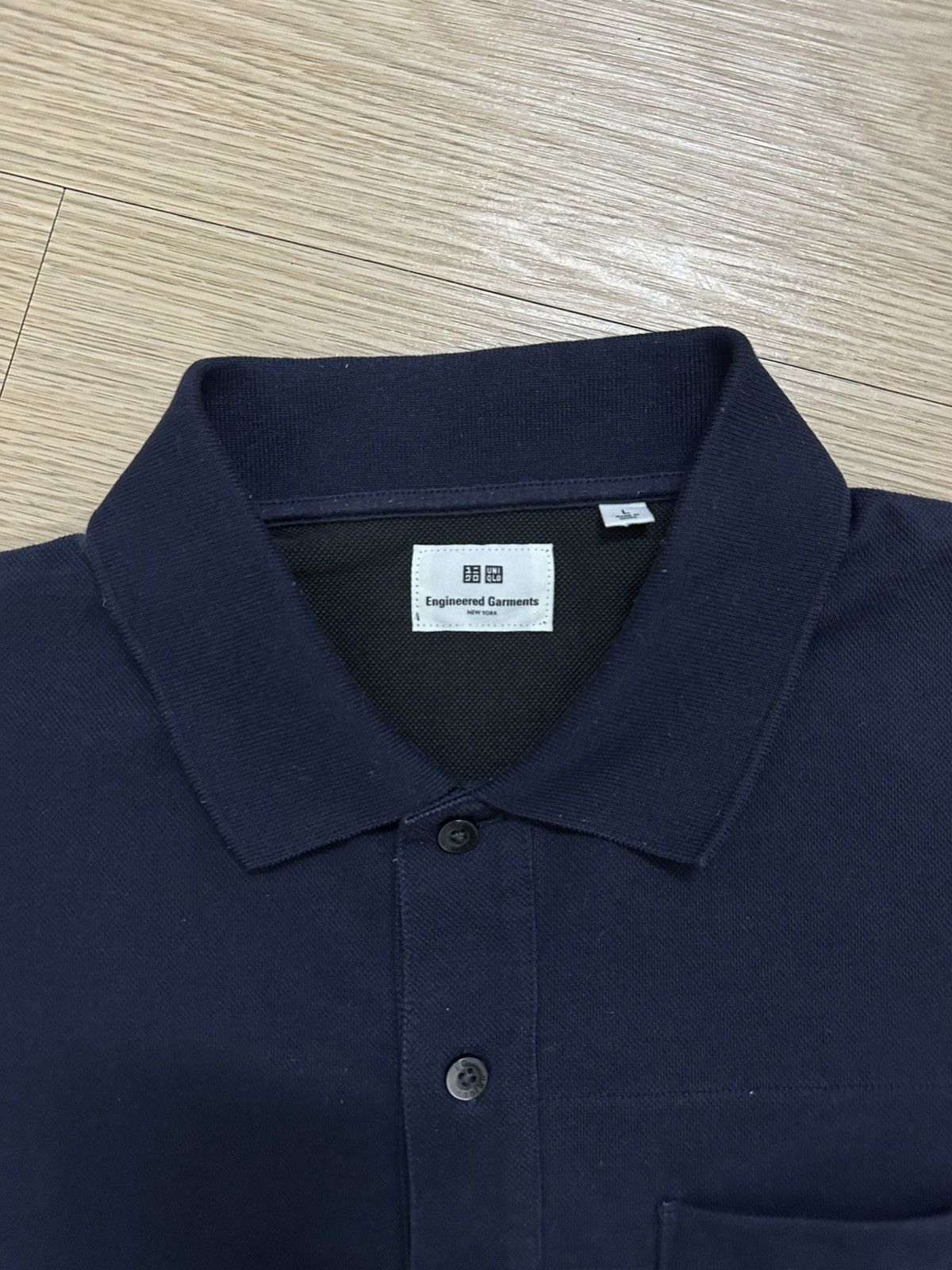 Beauty Beast × Engineered Garments × Uniqlo Rare And Beautiful Uniqlo Engineered Garments Polo Tee Size US L / EU 52-54 / 3 - 4 Thumbnail