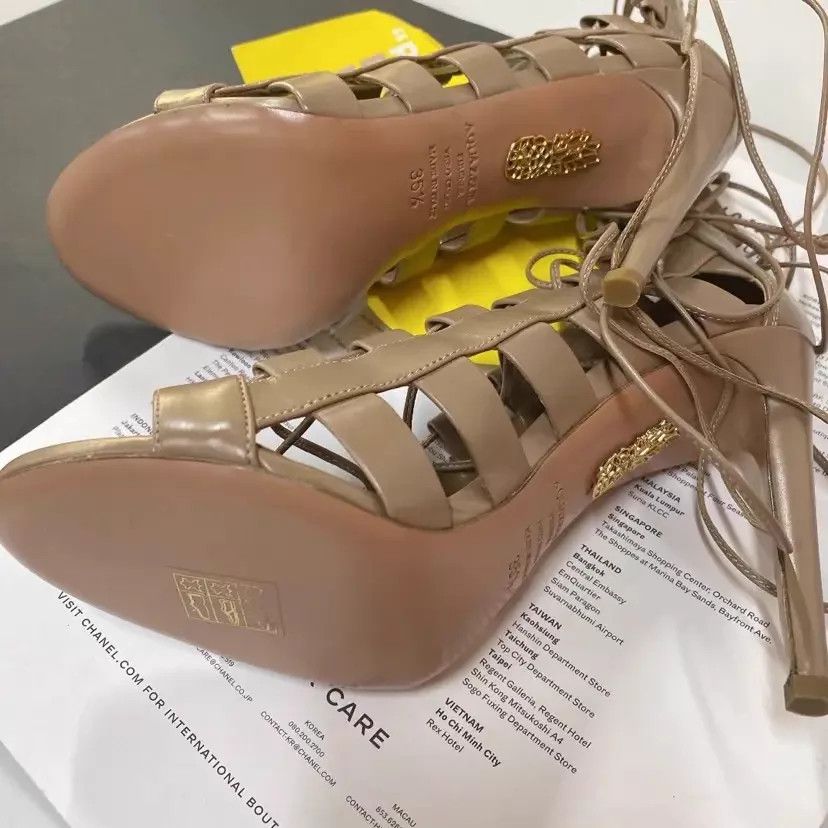 Aquazzura Aquazzura Strappy Heels 35.5 Pre-Owned Size US 5 / IT 35 - 4 Thumbnail