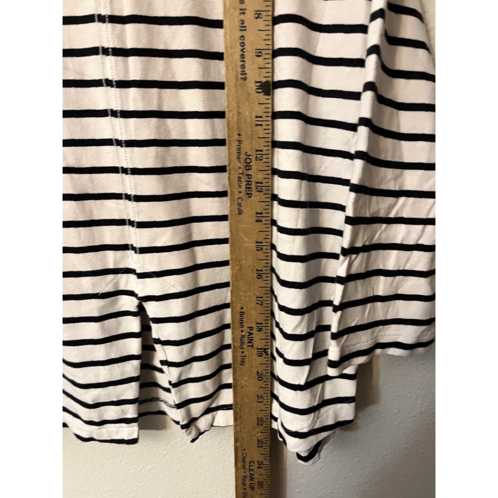 H&M H&M Top Shirt 3/4 Sleeve Blue White Striped Boat Neck Womens MEDIUM Size M / US 6-8 / IT 42-44 - 4 Thumbnail