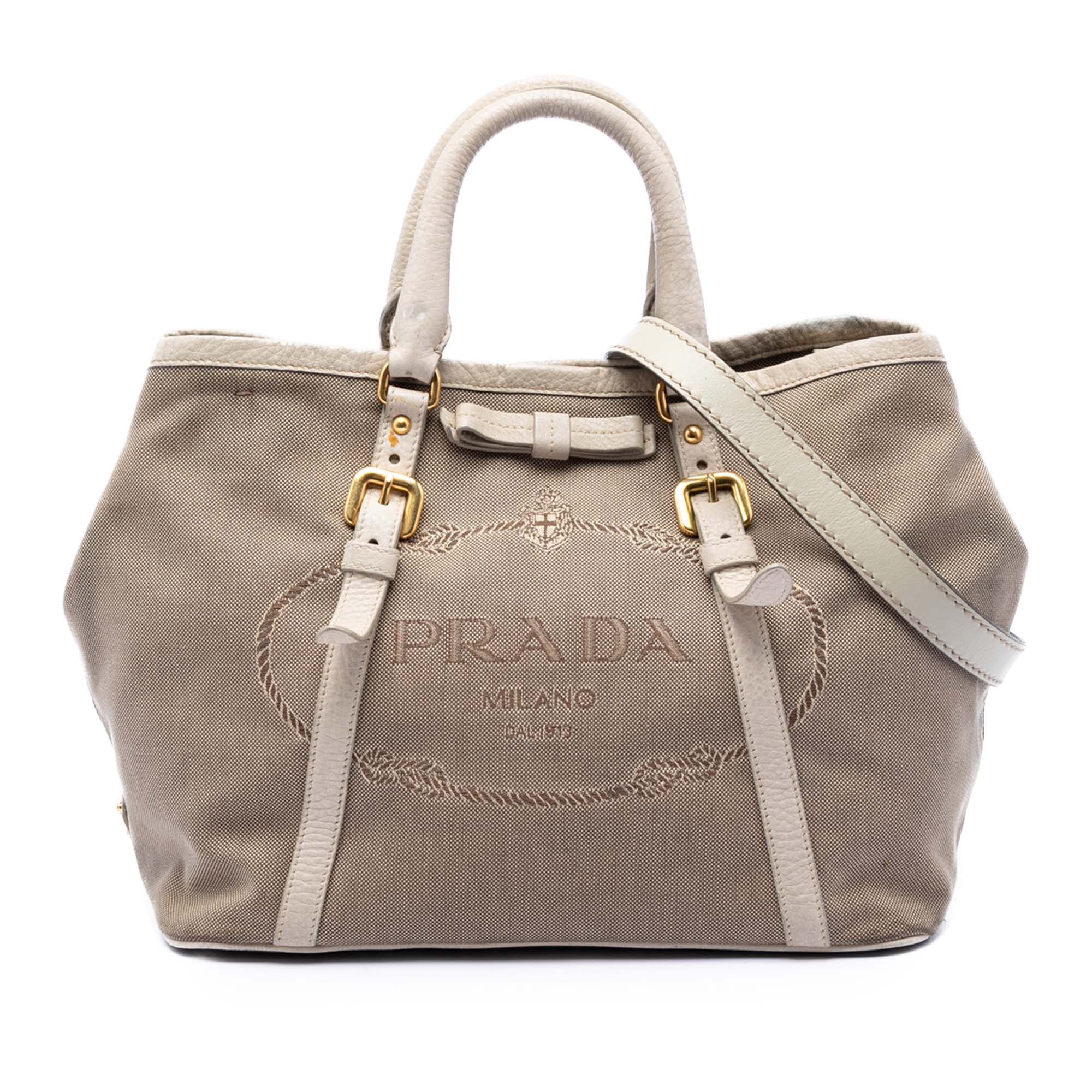 Prada Canvas Canapa Logo Satchel Size ONE SIZE - 1 Thumbnail