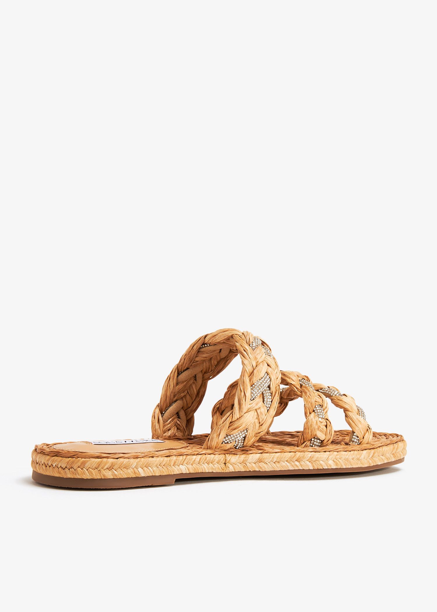 Aquazzura o1s22i1n0125 Costiera Espadrille Sandals in Beige Size US 8 / IT 38 - 4 Thumbnail