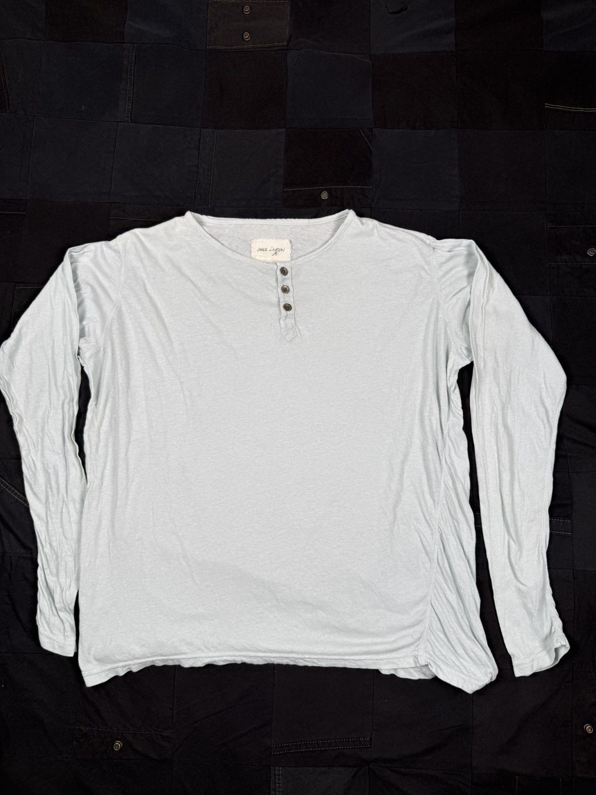 Greg Lauren Ice Long Sleeve Henley | Grailed