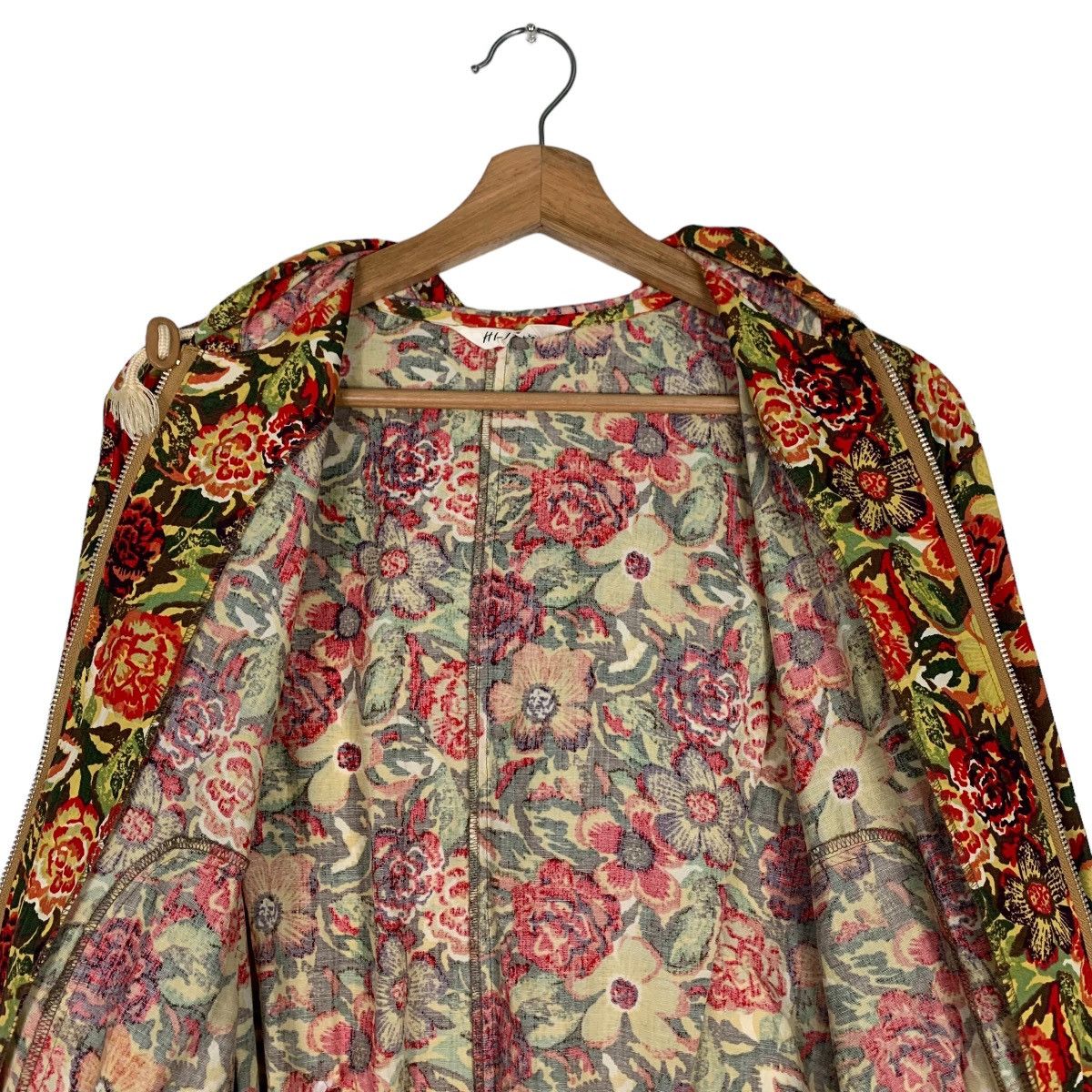 Japanese Brand HI-TECH Florals Design Zipper Hoodie Jacket #0877-C39 Size M / US 6-8 / IT 42-44 - 14 Thumbnail