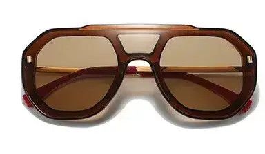 Electric Visual × Vintage Funky Flat Top Pilot Sunglasses Size ONE SIZE - 4 Thumbnail