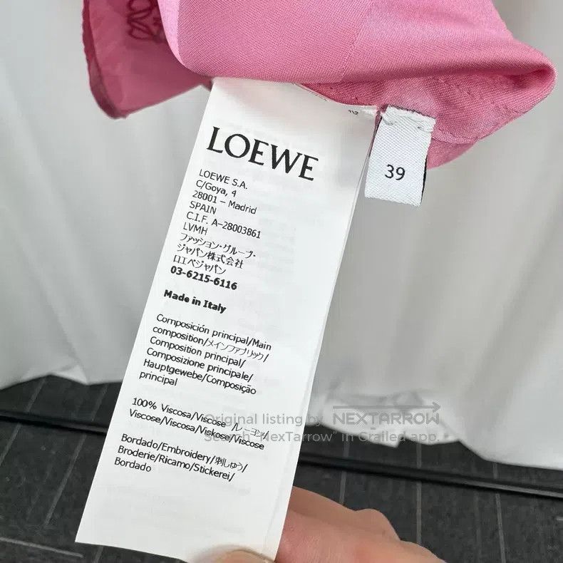 Loewe Loewe size 39 2025 Spring Summer Pink Embroidered Logo Subt Size XS / US 0-2 / IT 36-38 - 8 Thumbnail