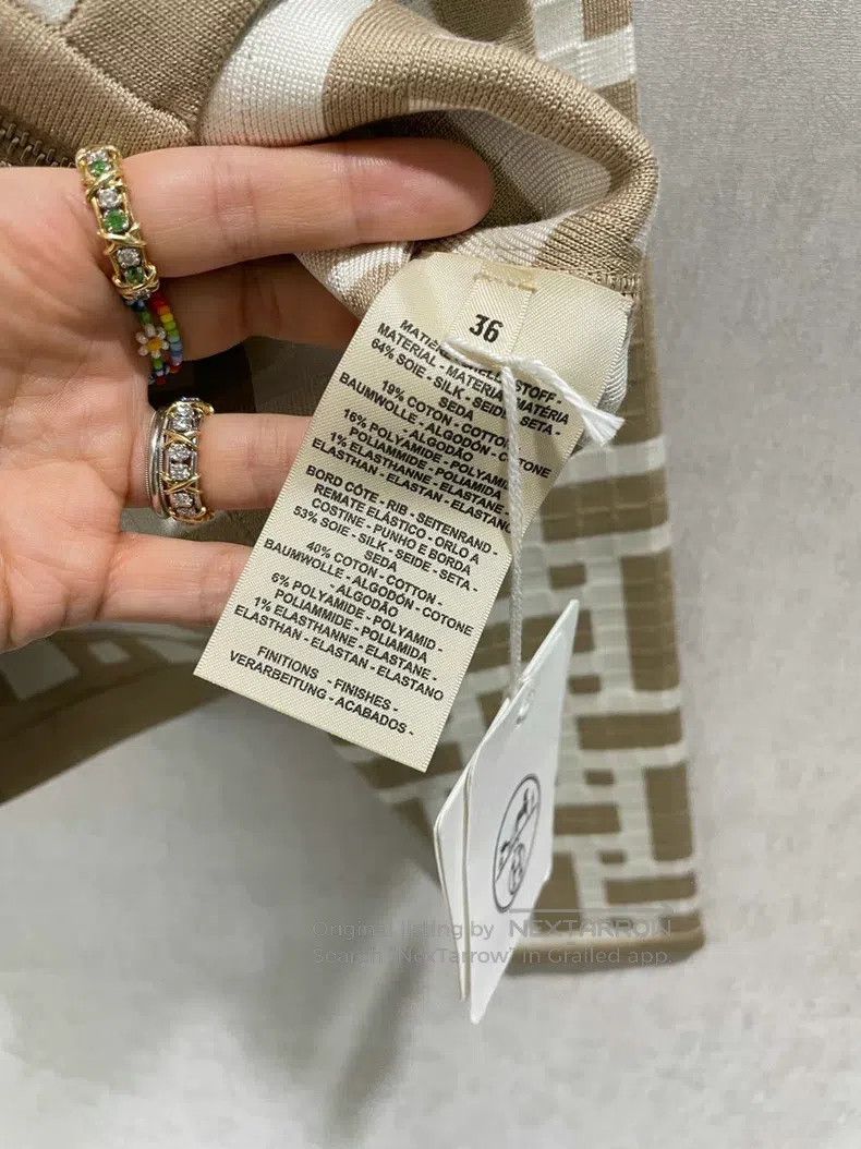Hermes Hermes Maze mosaic color block sweater with zipper jacket Size XXS / US 00 / IT 34 - 5 Thumbnail