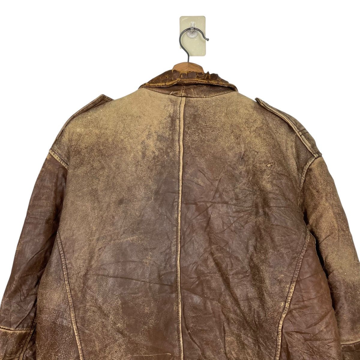 Japanese Brand Japanese Brand Street Life Military Leather Jacket Size US M / EU 48-50 / 2 - 8 Thumbnail