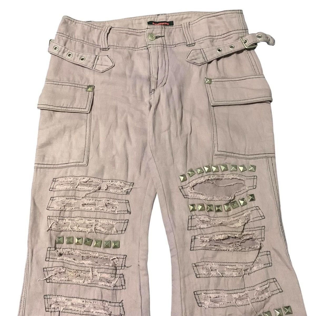 Japanese Brand × Seditionaries Algonquins Distressed Punk Bondage Pants Size US 32 / EU 48 - 3 Thumbnail