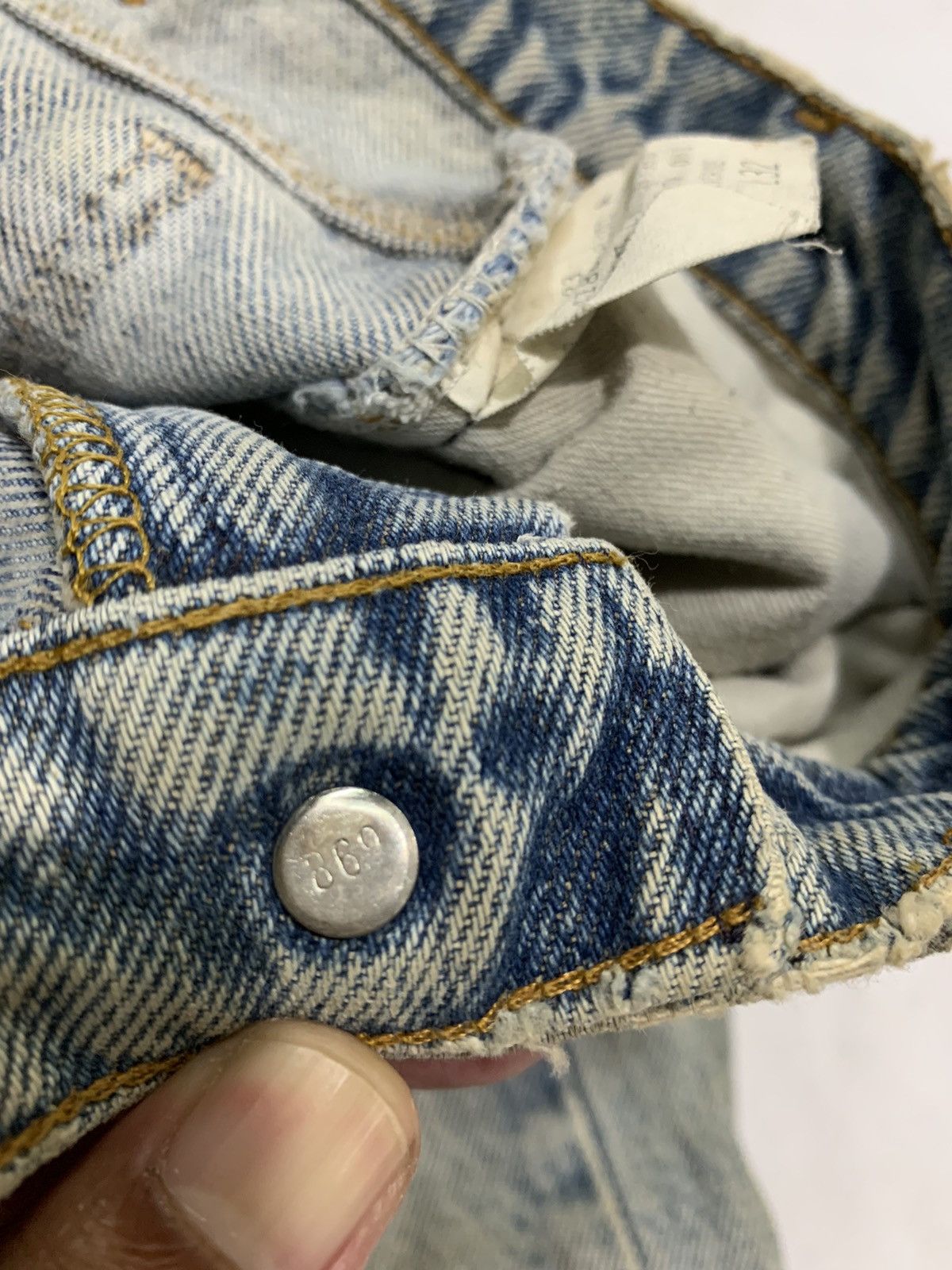 Levi's 🔥VTG LEVIS ORANGE TAB PATCHWORK&DISTRESSED JEANS Size US 30 / EU 46 - 13 Thumbnail