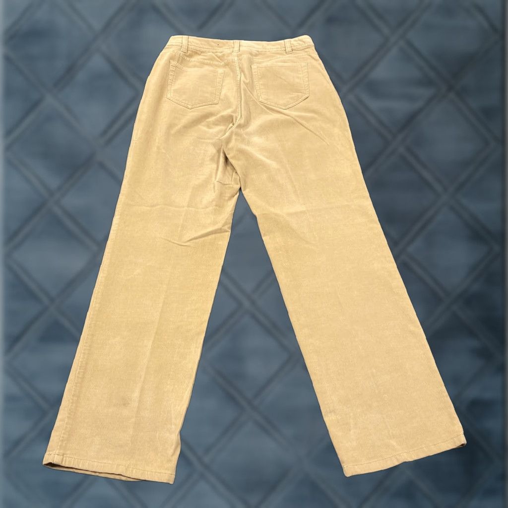Vintage Style&co. Jeans Womens 12 Beige Corduroy Straight Relaxed 31x32 5-Pocket Stretch Size 34" / US 12 / IT 48 - 1 Thumbnail