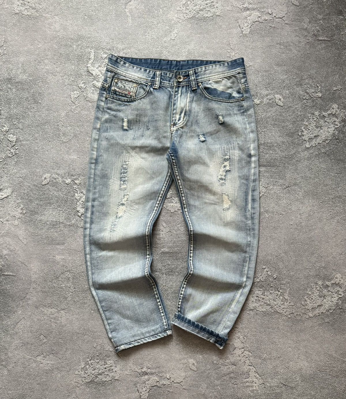 Diesel × Diesel Black Gold Diesel 32/30 blue denim distressed pant trouser Jean chino Size US 32 / EU 48 - 1 Thumbnail