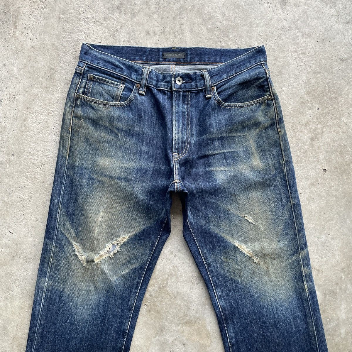 Japanese Brand Vintage Rusty Japanese Distressed Denim Jeans Pants W33 Size US 33 - 3 Thumbnail