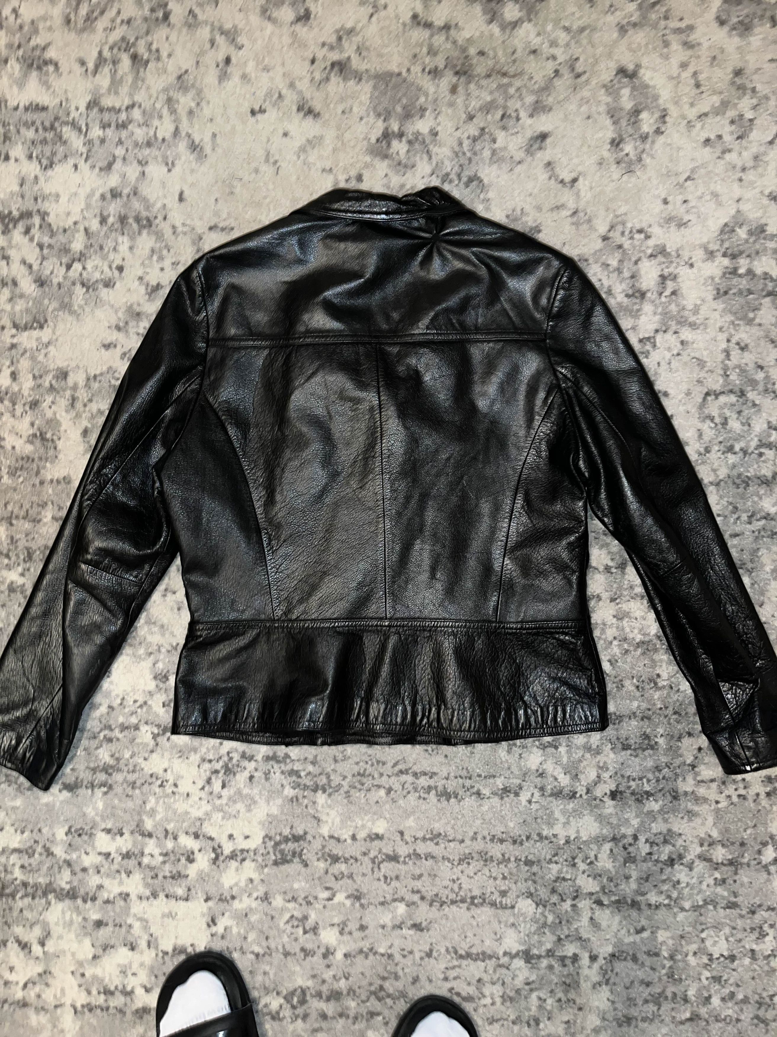 Wilsons Leather Vintage 90s Wilsons Leather Maxima Biker Jacket Size L / US 10 / IT 46 - 2 Thumbnail