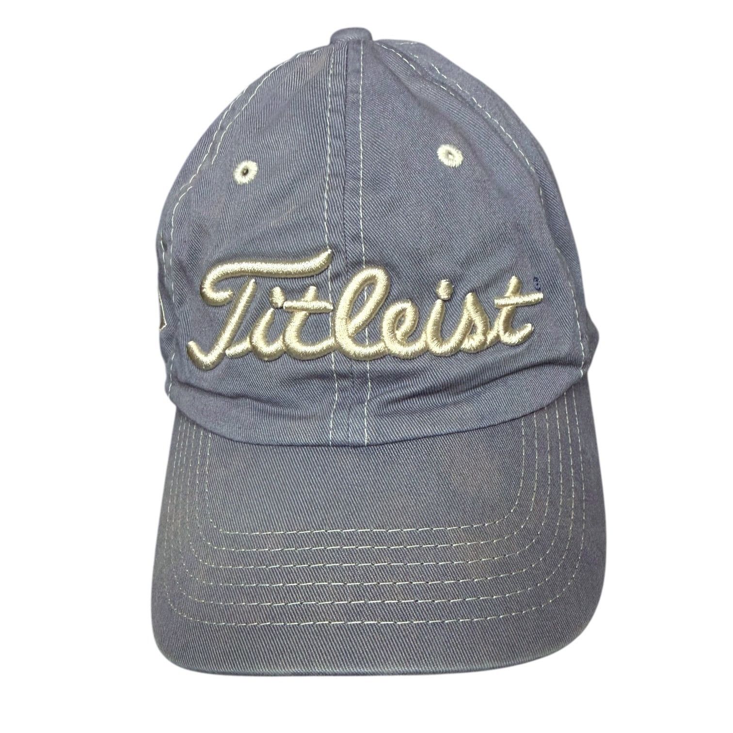 Titleist Titleist Blue & White Strapback 100% Cotton Golfing Hat - OS Size ONE SIZE - 1 Thumbnail