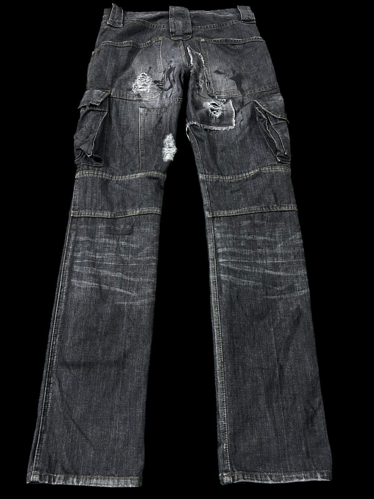 Japanese Brand 💥Zucca Multipocket Reconstruct Design Distressed Jean Size US 30 / EU 46 - 2 Thumbnail