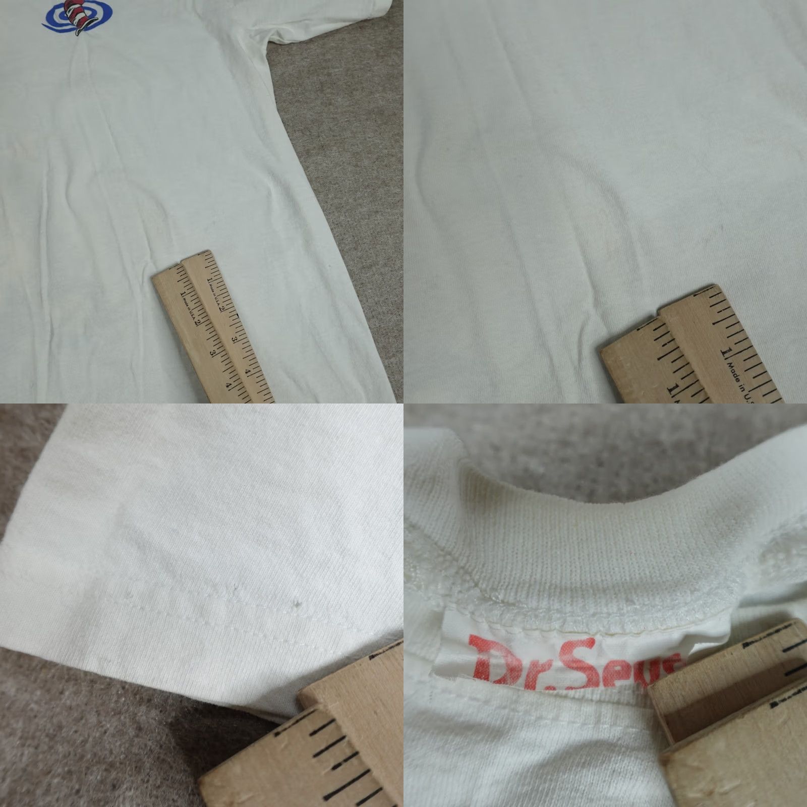 Vintage VINTAGE American Vintage Cat in the Hat Shirt Double-Sided 1995 White Medium Unisex Adults Mens Womens Boys Girls Size US M / EU 48-50 / 2 - 9 Thumbnail