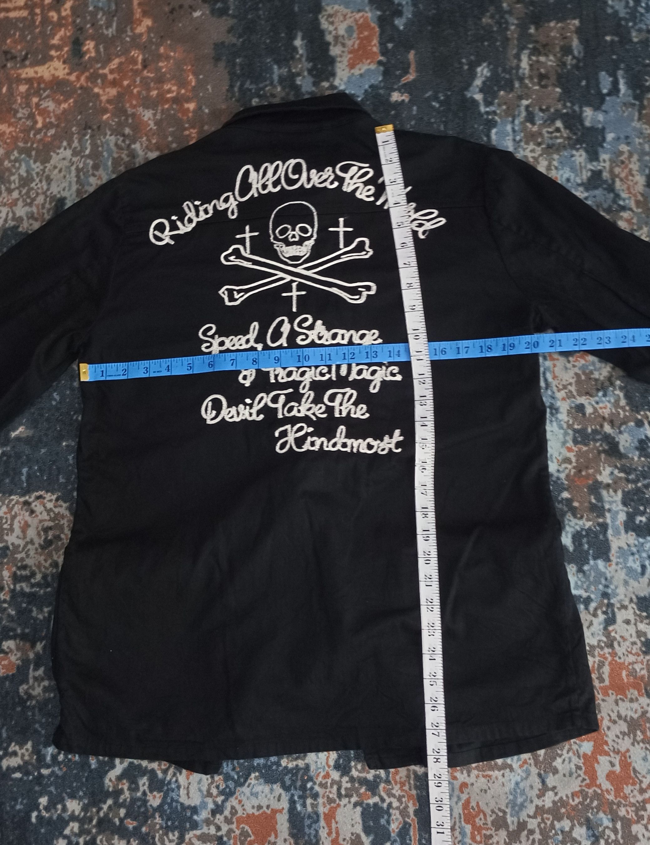 Japanese Brand Stooge & co Skull "Riding All OverThe World " Jacket Size US M / EU 48-50 / 2 - 18 Thumbnail