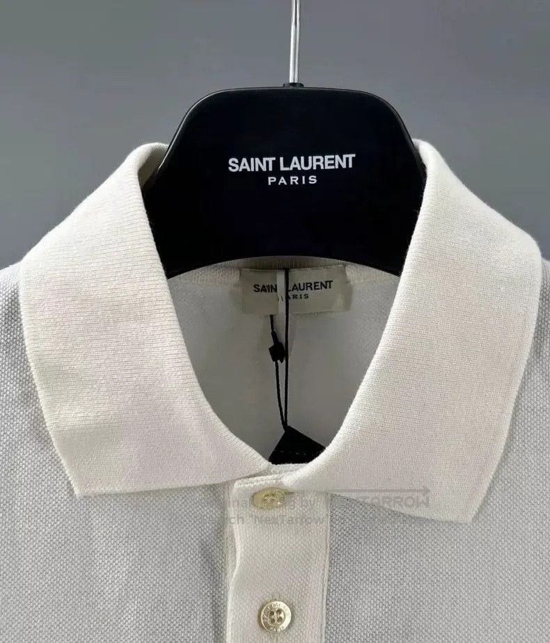 Yves Saint Laurent YSL Men's White Short-Sleeve Polo Shirt. Size US M / EU 48-50 / 2 - 2 Thumbnail