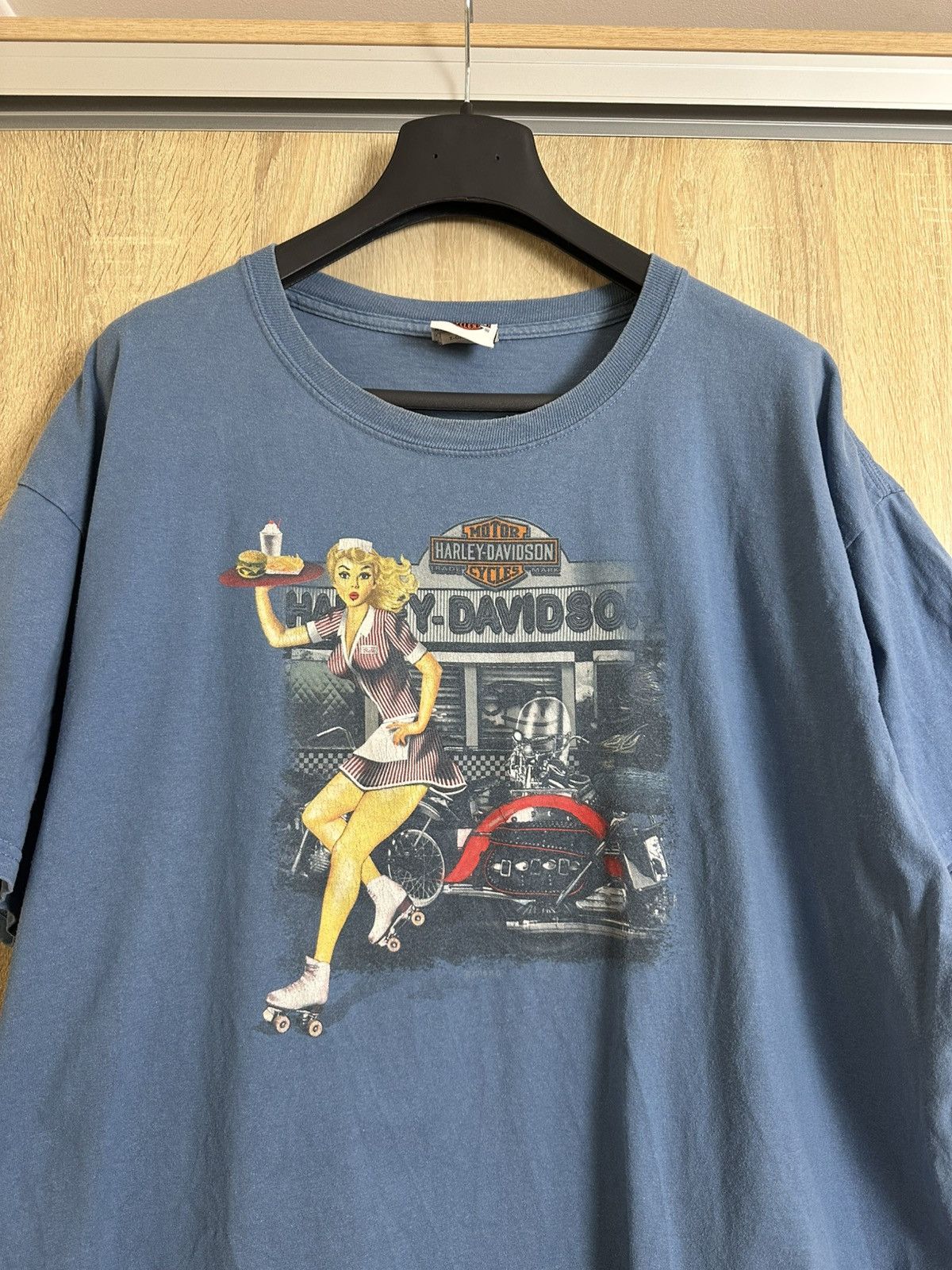 Harley Davidson 🔥 Harley Davidson Florida USA Hot Girl Vintage T Shirt 3D Size US XL / EU 56 / 4 - 2 Thumbnail