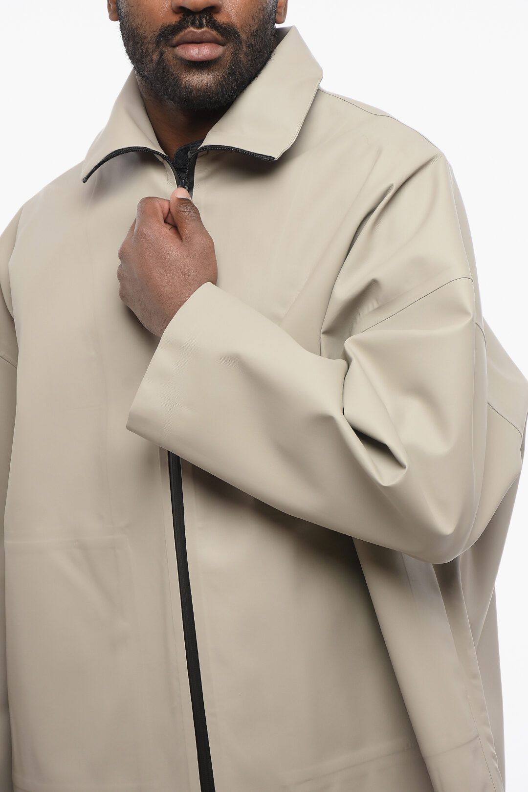 Fear of God og1mm0825 Zip-up Monochrome Nylon Windbreaker in Beige Size US M / EU 48-50 / 2 - 3 Thumbnail