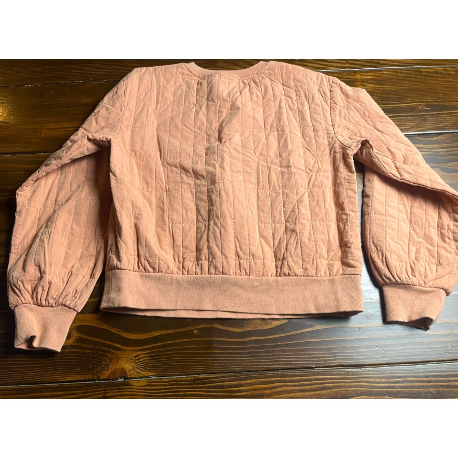 Vintage Universal Thread Sweater Women's Size XS Peach Quilted Pullover Size XS / US 0-2 / IT 36-38 - 2 Thumbnail