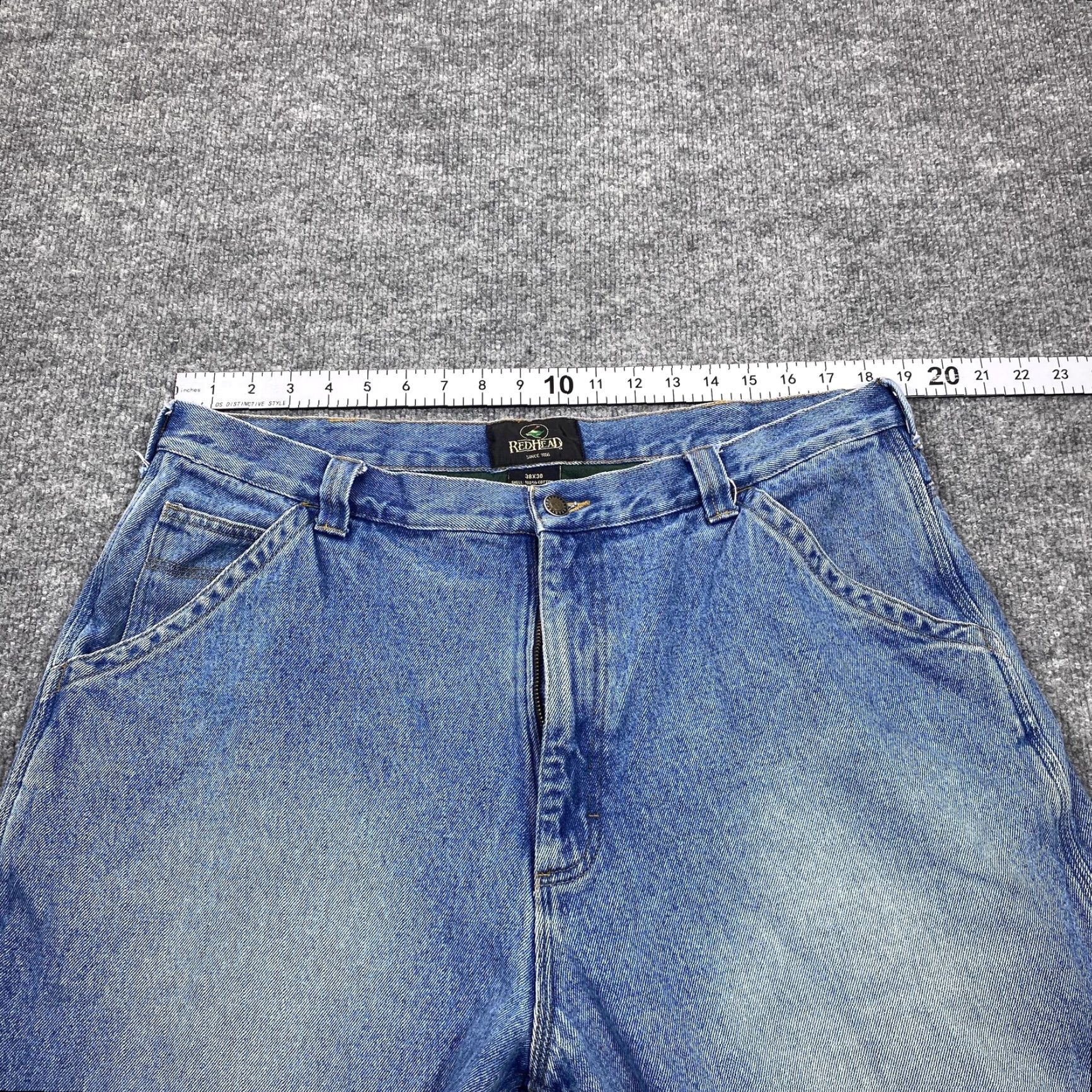 Vintage RedHead Jeans Mens 38x30 Blue Relaxed Straight Insulated Fleece Lined Denim 7254MN Winter Pockets Zip Fly Size US 38 / EU 54 - 5 Thumbnail