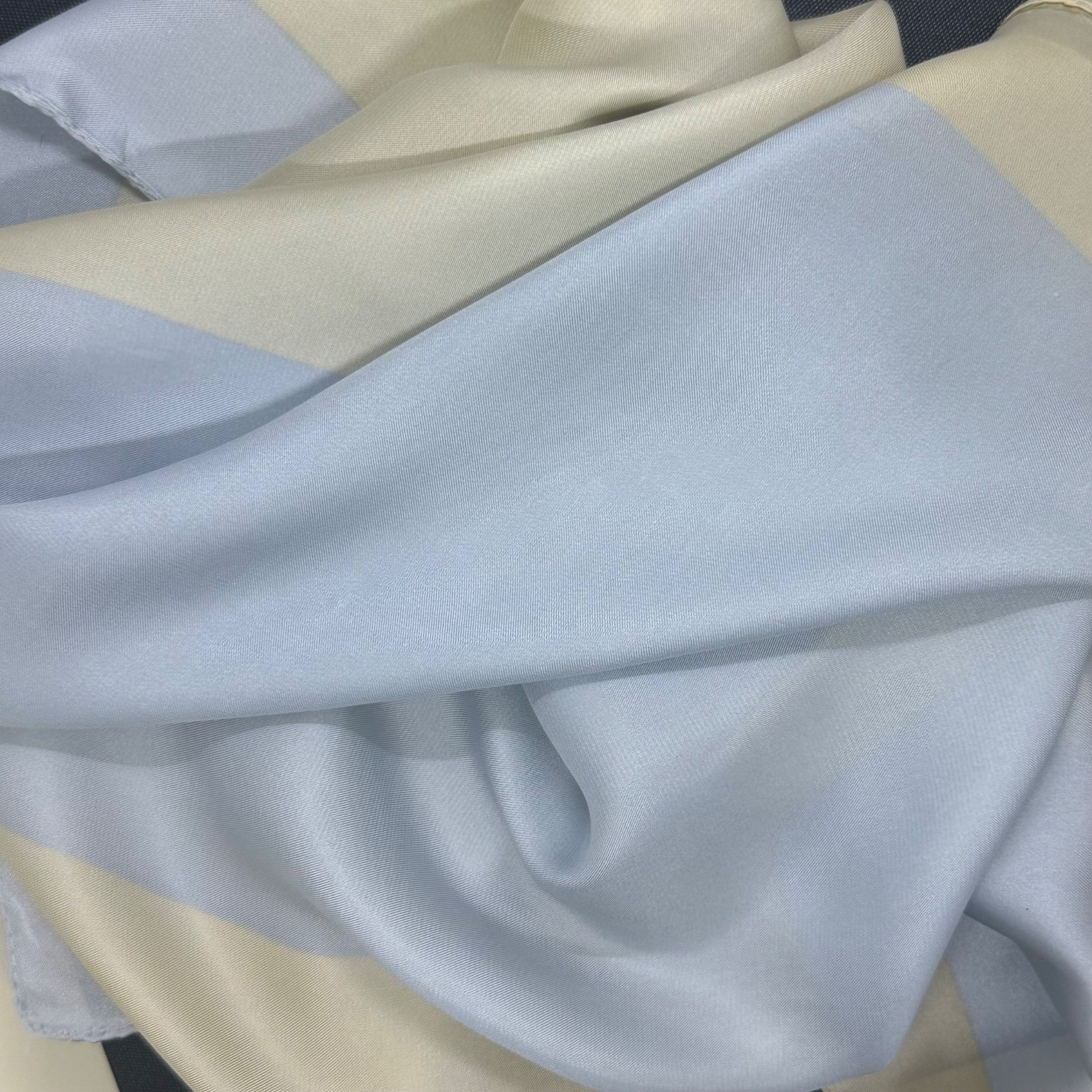 Other Scarf New Elegant Bandana Square Classic Beige and BLUE Wrap Size ONE SIZE - 5 Thumbnail
