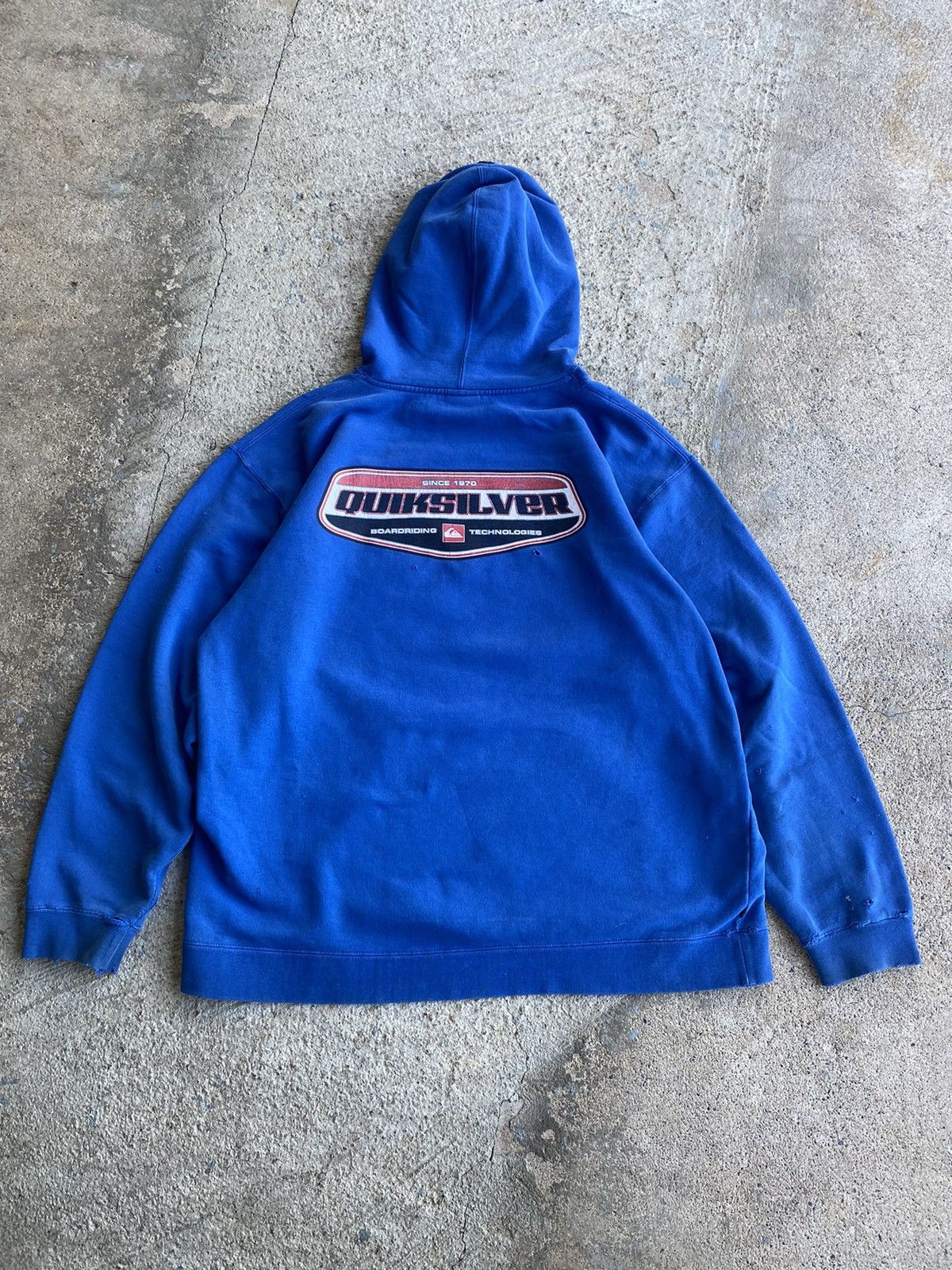Quiksilver × Vintage Vintage Y2K Quiksilver Unique Distressed Essential Hoodie Size US L / EU 52-54 / 3 - 16 Thumbnail