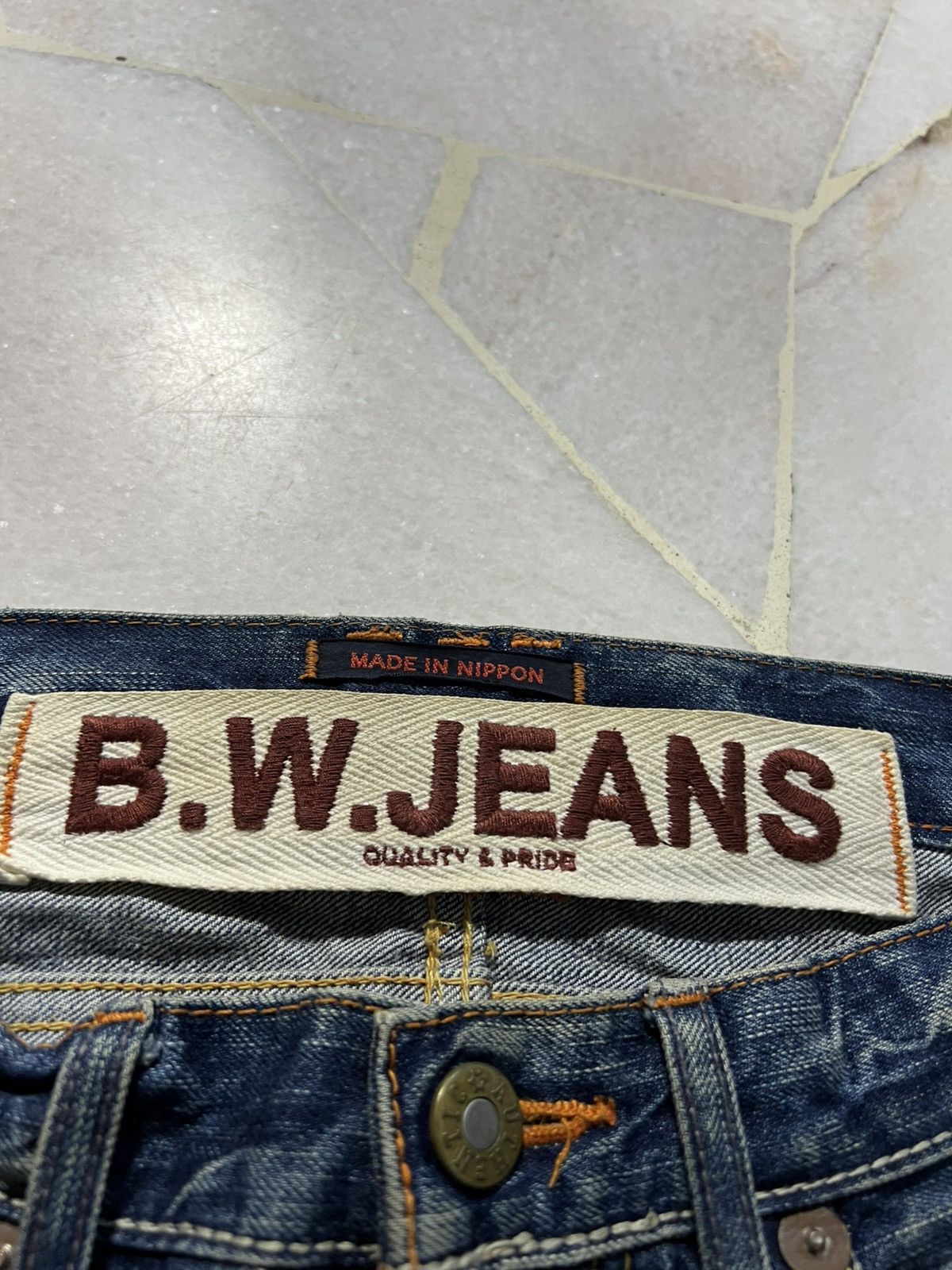Blue Blue Japan 💥Flare Punk💥Vintage 90’s Blue Way Distress Rusty Mud Wash Size US 31 - 19 Thumbnail
