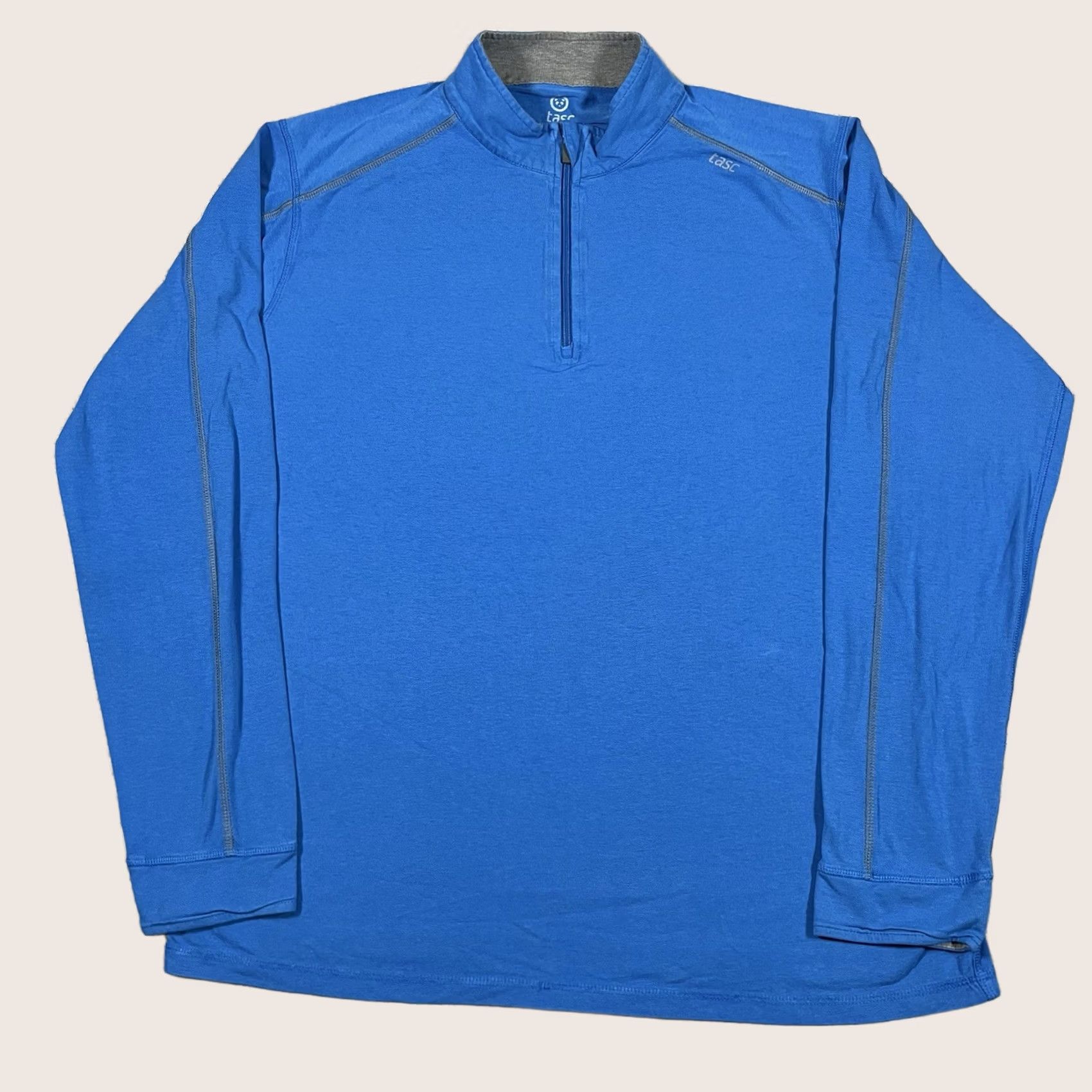 Vintage tasc Performance Pullover 1/4 Zip Mens L Blue Activewear Sweatshirt Size US L / EU 52-54 / 3 - 1 Thumbnail