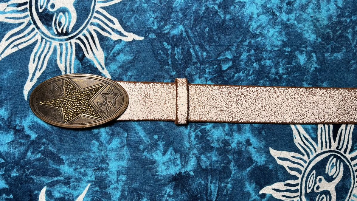 Vintage Vintage Avant Garde Vintage Leather Star belt Y2K Size 30 - 3 Thumbnail