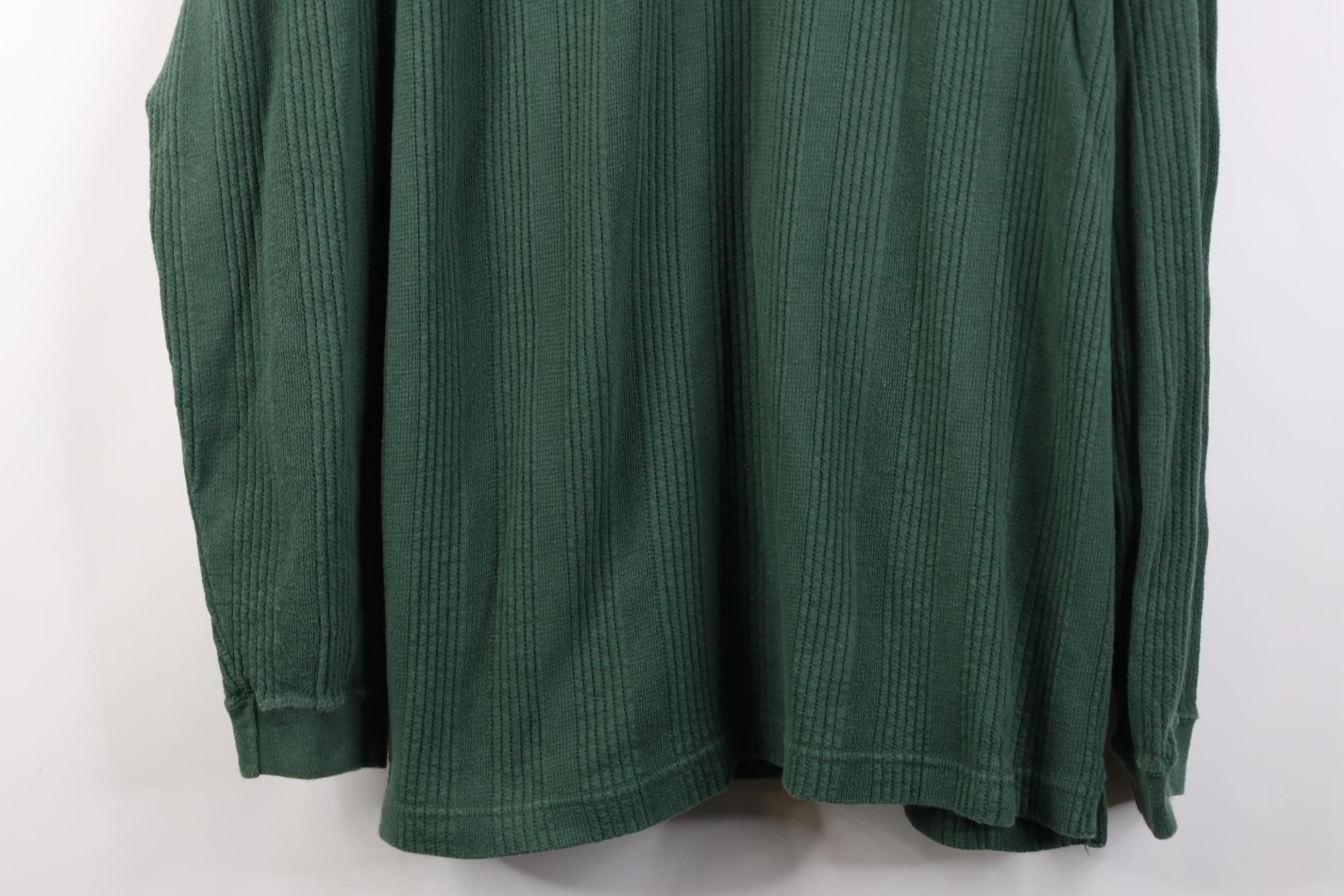 Vintage Vintage 90s Streetwear Thermal Ribbed Knit Henley T-Shirt Size US XL / EU 56 / 4 - 3 Thumbnail