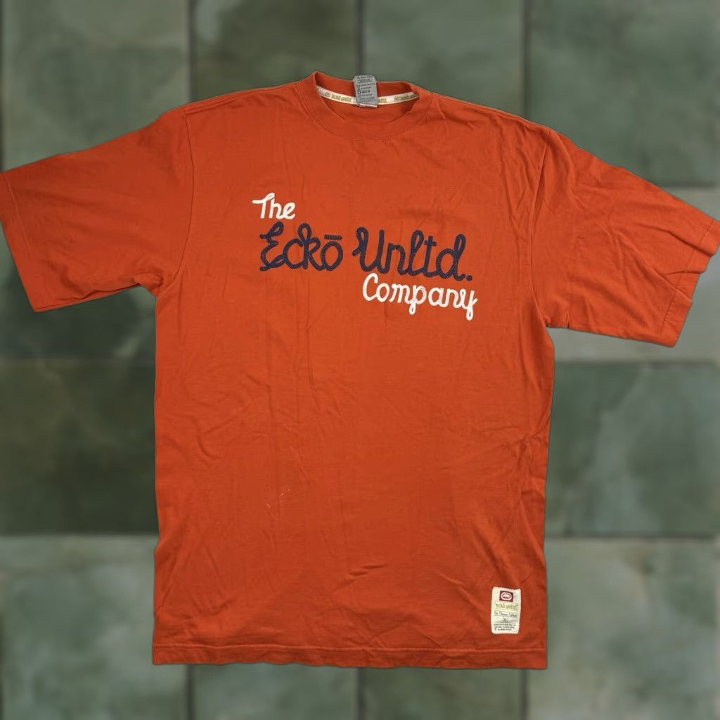 Ecko Unltd. VINTAGE Ecko Unltd T-Shirt Adult XL Orange Baggy Relaxed Hipster Punk Y2K Grunge Mens Size US XL / EU 56 / 4 - 1 Thumbnail