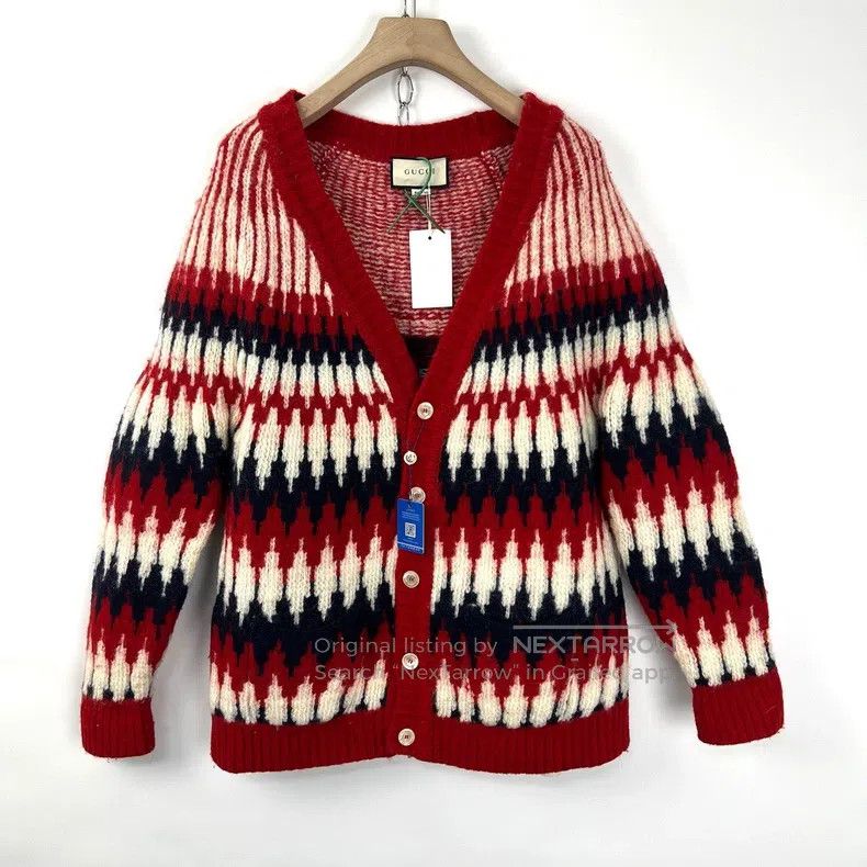 Gucci Diamond jacquard cardigan coat