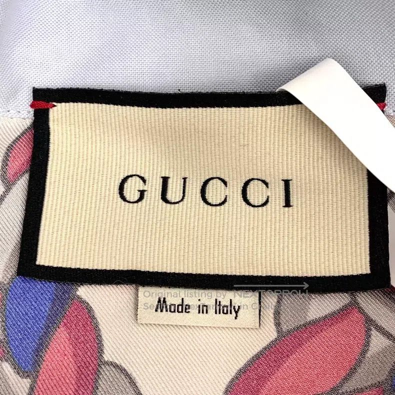 Gucci Gucci Blue full-print logo striped stitching cotton lapel Size US S / EU 44-46 / 1 - 6 Thumbnail