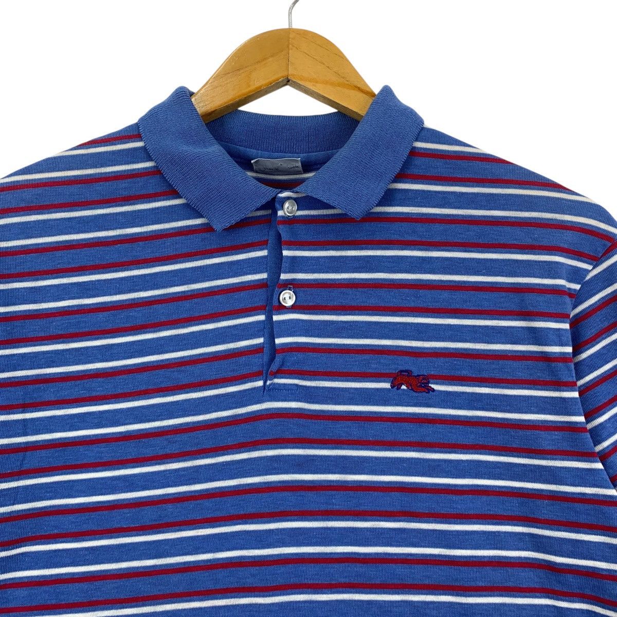 Vintage Vintage 90’ THE GARAN MAN Twin Tipped Striped Polo Tee Shirt Size US L / EU 52-54 / 3 - 4 Thumbnail