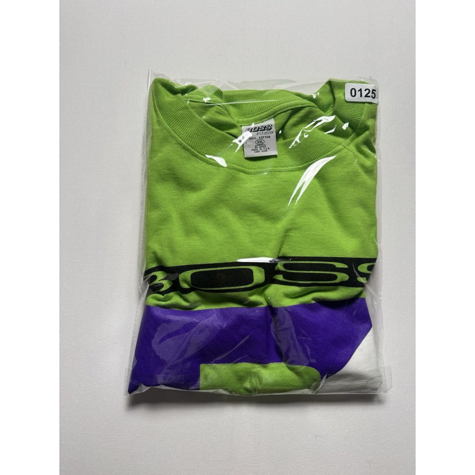 Vintage Vintage 1990s Boss I.G. Design Spell Out Green T-Shirt 2XL Size US XXL / EU 58 / 5 - 7 Thumbnail